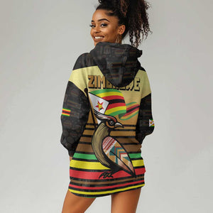 Pride Zimbabwe Hoodie Dress Zimbabwean Bird, Tribal Patterns and Pan-African Colors