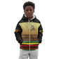 Pride Zimbabwe Kid Hoodie Zimbabwean Bird, Tribal Patterns and Pan-African Colors