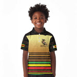 Pride Zimbabwe Kid Polo Shirt Zimbabwean Bird, Tribal Patterns and Pan-African Colors