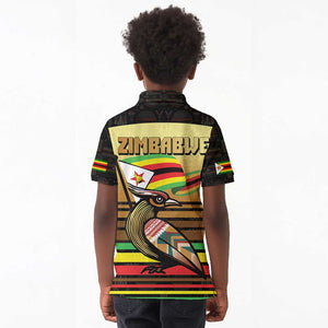 Pride Zimbabwe Kid Polo Shirt Zimbabwean Bird, Tribal Patterns and Pan-African Colors