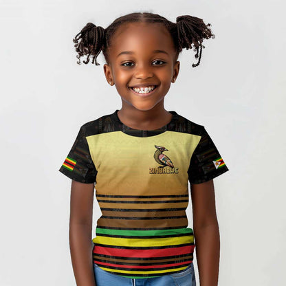 Pride Zimbabwe Kid T shirt Zimbabwean Bird, Tribal Patterns and Pan-African Colors