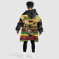 Pride Zimbabwe Kid Wearable Blanket Hoodie Zimbabwean Bird, Tribal Patterns and Pan-African Colors