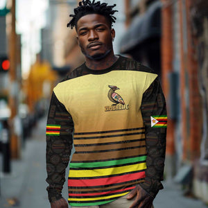 Pride Zimbabwe Long Sleeve Shirt Zimbabwean Bird, Tribal Patterns and Pan-African Colors