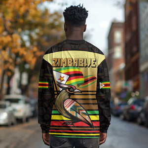 Pride Zimbabwe Long Sleeve Shirt Zimbabwean Bird, Tribal Patterns and Pan-African Colors
