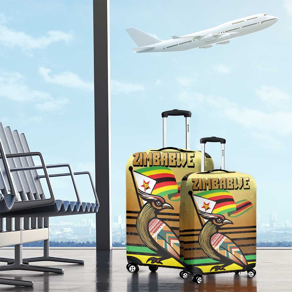 Pride Zimbabwe Luggage Cover Zimbabwean Bird, Tribal Patterns and Pan-African Colors