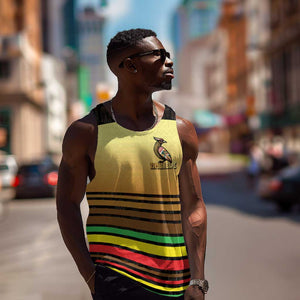 Pride Zimbabwe Men Tank Top Zimbabwean Bird, Tribal Patterns and Pan-African Colors