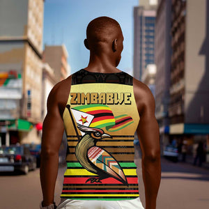 Pride Zimbabwe Men Tank Top Zimbabwean Bird, Tribal Patterns and Pan-African Colors