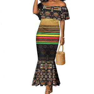 Pride Zimbabwe Mermaid Dress Zimbabwean Bird, Tribal Patterns and Pan-African Colors
