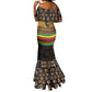 Pride Zimbabwe Mermaid Dress Zimbabwean Bird, Tribal Patterns and Pan-African Colors