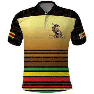 Pride Zimbabwe Polo Shirt Zimbabwean Bird, Tribal Patterns and Pan-African Colors