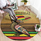 Pride Zimbabwe Round Carpet Zimbabwean Bird, Tribal Patterns and Pan-African Colors