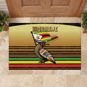 Pride Zimbabwe Rubber Doormat Zimbabwean Bird, Tribal Patterns and Pan-African Colors