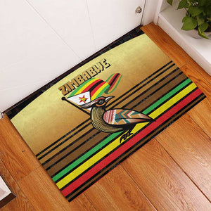 Pride Zimbabwe Rubber Doormat Zimbabwean Bird, Tribal Patterns and Pan-African Colors