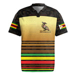 Pride Zimbabwe Rugby Jersey Zimbabwean Bird, Tribal Patterns and Pan-African Colors
