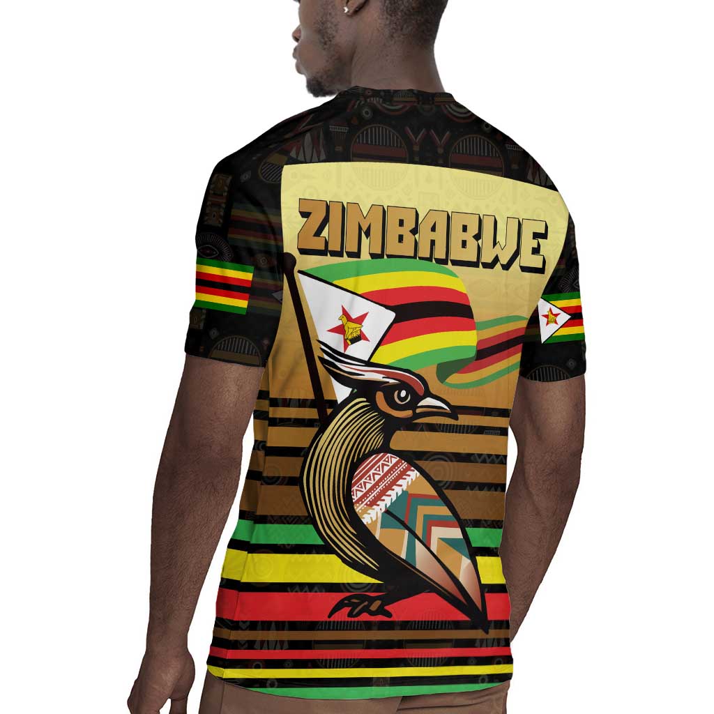 Pride Zimbabwe Rugby Jersey Zimbabwean Bird, Tribal Patterns and Pan-African Colors