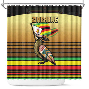 Pride Zimbabwe Shower Curtain Zimbabwean Bird, Tribal Patterns and Pan-African Colors