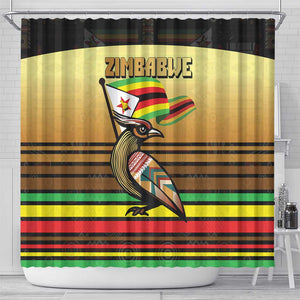 Pride Zimbabwe Shower Curtain Zimbabwean Bird, Tribal Patterns and Pan-African Colors