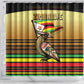 Pride Zimbabwe Shower Curtain Zimbabwean Bird, Tribal Patterns and Pan-African Colors