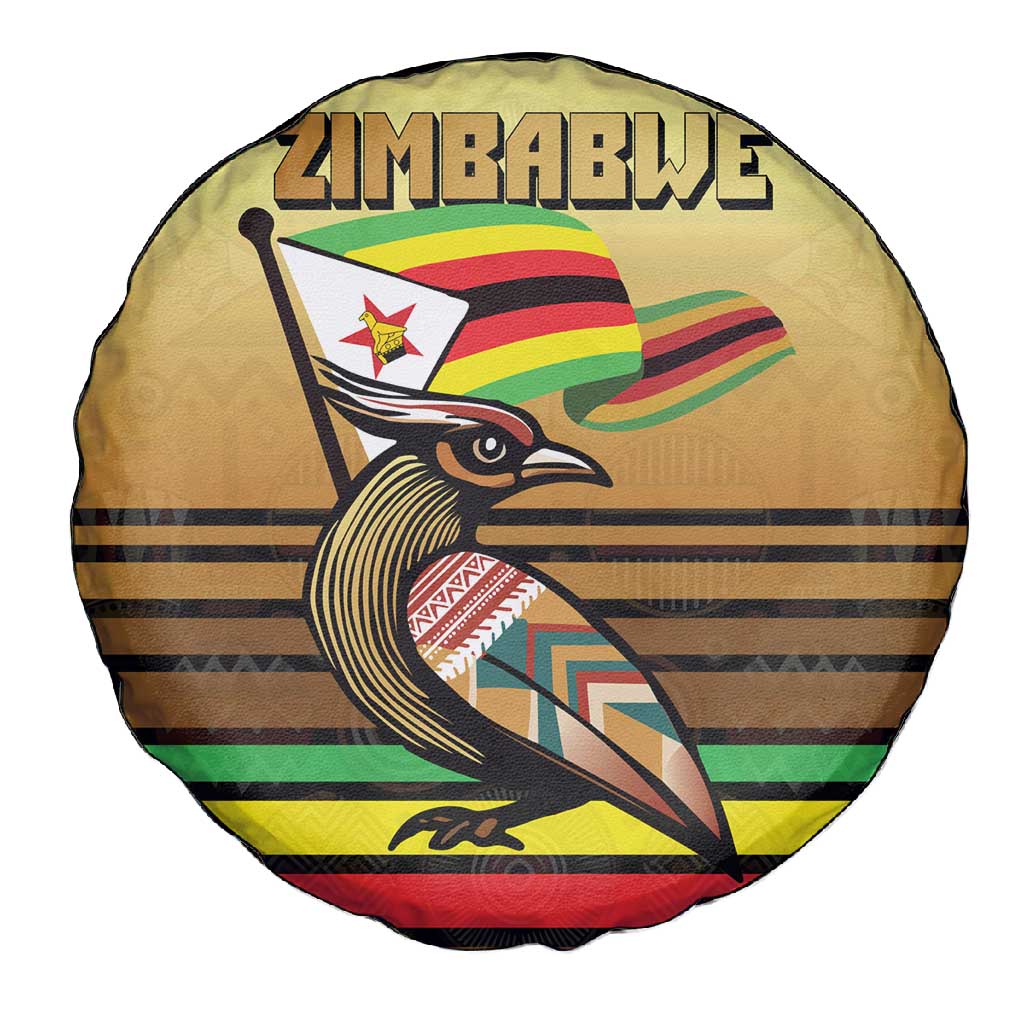 Pride Zimbabwe Spare Tire Cover Zimbabwean Bird, Tribal Patterns and Pan-African Colors