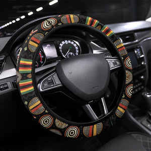 Pride Zimbabwe Steering Wheel Cover Zimbabwean Bird, Tribal Patterns and Pan-African Colors