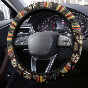 Pride Zimbabwe Steering Wheel Cover Zimbabwean Bird, Tribal Patterns and Pan-African Colors