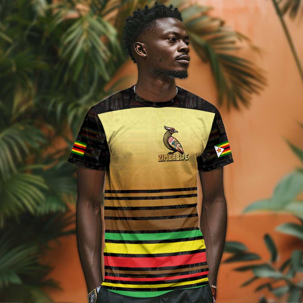 Pride Zimbabwe T shirt Zimbabwean Bird, Tribal Patterns and Pan-African Colors
