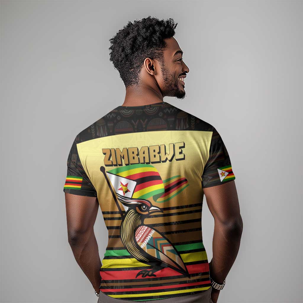 Pride Zimbabwe T shirt Zimbabwean Bird, Tribal Patterns and Pan-African Colors