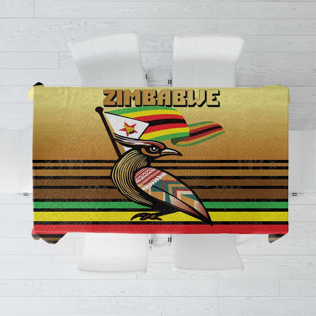 Pride Zimbabwe Tablecloth Zimbabwean Bird, Tribal Patterns and Pan-African Colors
