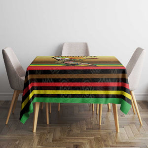 Pride Zimbabwe Tablecloth Zimbabwean Bird, Tribal Patterns and Pan-African Colors