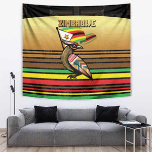 Pride Zimbabwe Tapestry Zimbabwean Bird, Tribal Patterns and Pan-African Colors