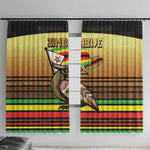 Pride Zimbabwe Window Curtain Zimbabwean Bird, Tribal Patterns and Pan-African Colors