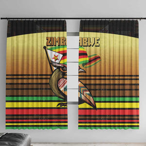 Pride Zimbabwe Window Curtain Zimbabwean Bird, Tribal Patterns and Pan-African Colors