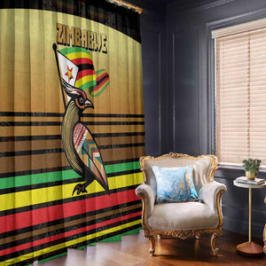 Pride Zimbabwe Window Curtain Zimbabwean Bird, Tribal Patterns and Pan-African Colors
