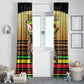 Pride Zimbabwe Window Curtain Zimbabwean Bird, Tribal Patterns and Pan-African Colors