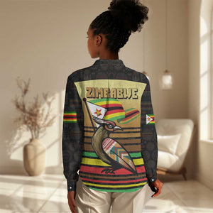 Pride Zimbabwe Women Casual Shirt Zimbabwean Bird, Tribal Patterns and Pan-African Colors