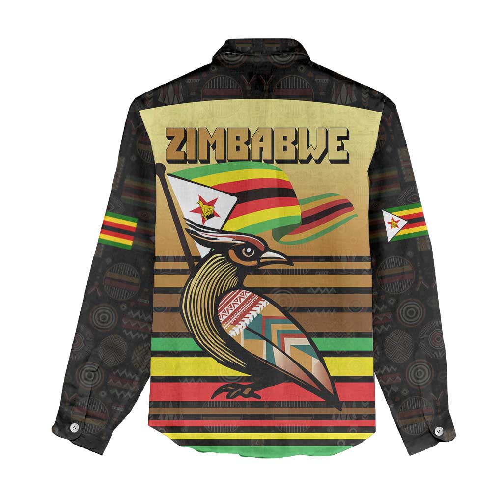 Pride Zimbabwe Women Casual Shirt Zimbabwean Bird, Tribal Patterns and Pan-African Colors