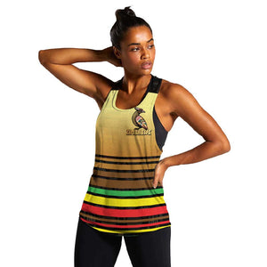 Pride Zimbabwe Women Racerback Tank Zimbabwean Bird, Tribal Patterns and Pan-African Colors