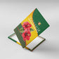 Zimbabwe Flag Map Canvas Wall Art African Tribal Pattern Red Hibiscus Flowers