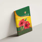 Zimbabwe Flag Map Canvas Wall Art African Tribal Pattern Red Hibiscus Flowers