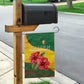 Zimbabwe Flag Map Garden Flag African Tribal Pattern Red Hibiscus Flowers