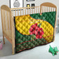 Zimbabwe Flag Map Quilt African Tribal Pattern Red Hibiscus Flowers