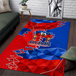 Haiti Flag Day Arcahaie 1803 Area Rug Geometric Low Poly Flag Art - Birthplace Of Liberty Graphic