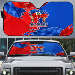 Haiti Flag Day Arcahaie 1803 Auto Sun Shade Geometric Low Poly Flag Art - Birthplace Of Liberty Graphic