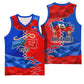 Haiti Flag Day Arcahaie 1803 Basketball Jersey Geometric Low Poly Flag Art - Birthplace Of Liberty Graphic