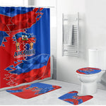 Haiti Flag Day Arcahaie 1803 Bathroom Set Geometric Low Poly Flag Art - Birthplace Of Liberty Graphic
