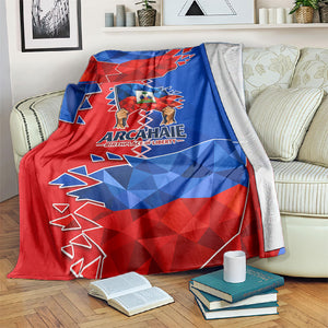 Haiti Flag Day Arcahaie 1803 Blanket Geometric Low Poly Flag Art - Birthplace Of Liberty Graphic