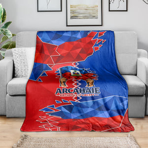 Haiti Flag Day Arcahaie 1803 Blanket Geometric Low Poly Flag Art - Birthplace Of Liberty Graphic