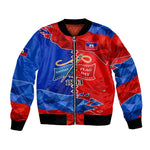 Haiti Flag Day Arcahaie 1803 Bomber Jacket Geometric Low Poly Flag Art - Birthplace Of Liberty Graphic