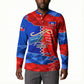 Haiti Flag Day Arcahaie 1803 Button Sweatshirt Geometric Low Poly Flag Art - Birthplace Of Liberty Graphic