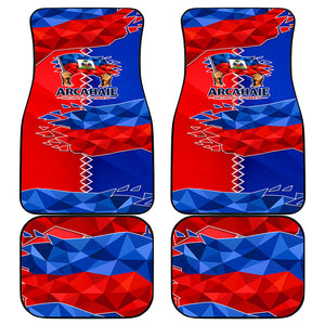 Haiti Flag Day Arcahaie 1803 Car Mats Geometric Low Poly Flag Art - Birthplace Of Liberty Graphic
